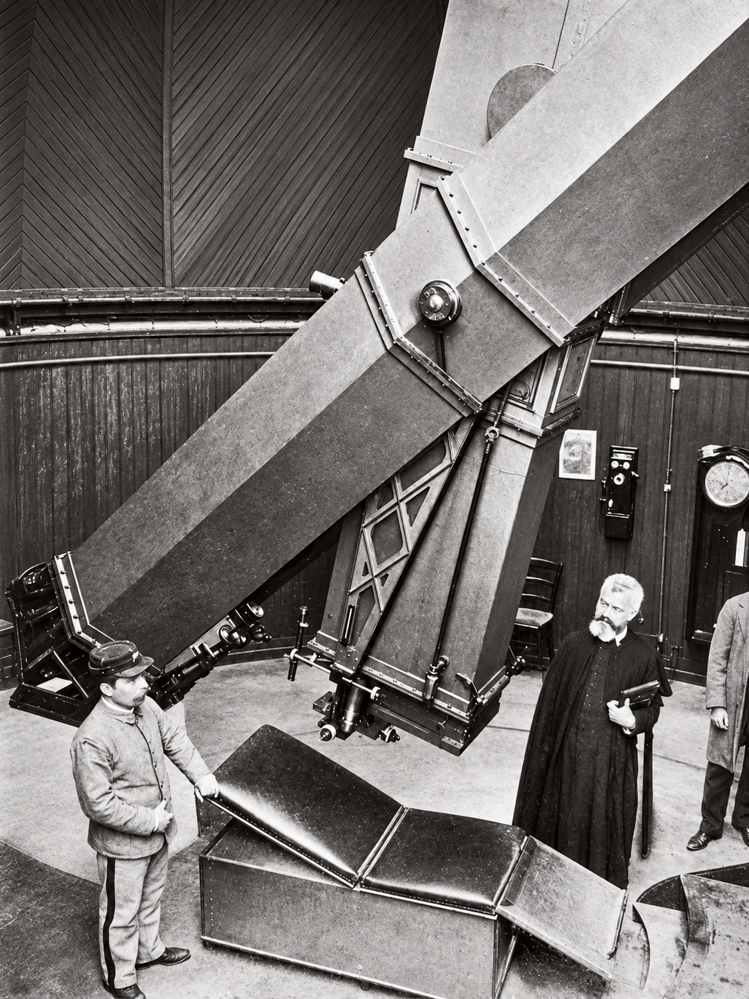 Father Lais at the astrograph