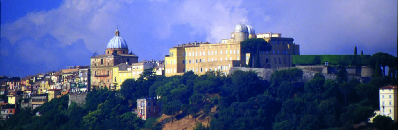 Castel Gandolfo with the Specola domes on the Papal Palace