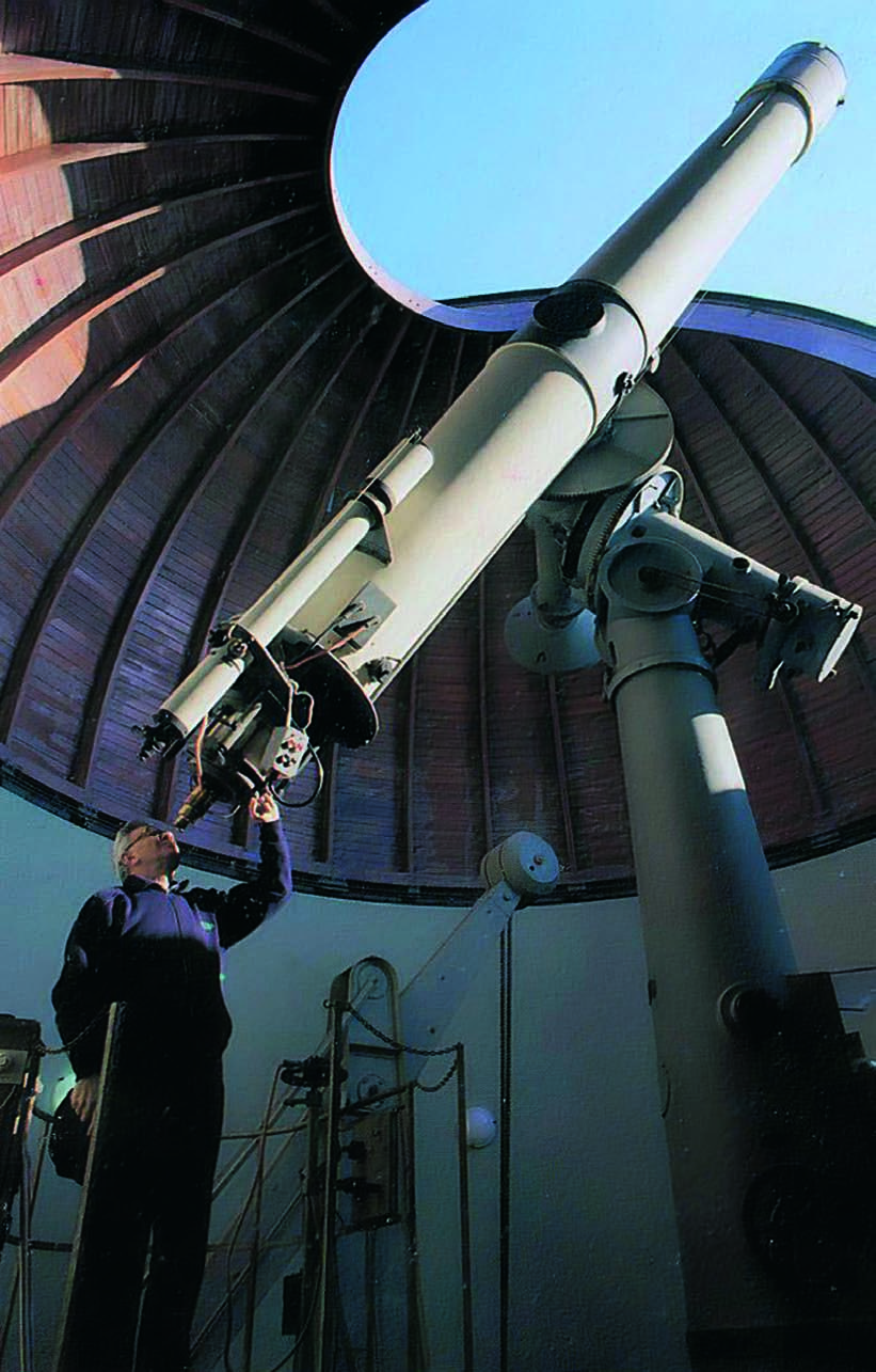 Zeiss refractor with Father Sabino Maffeo at the eyepiece