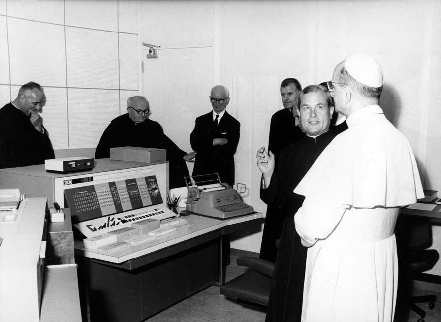 In 1965 the Specola inaugurated its first computer, an IBM 1620, with a visit from Pope Paul VI