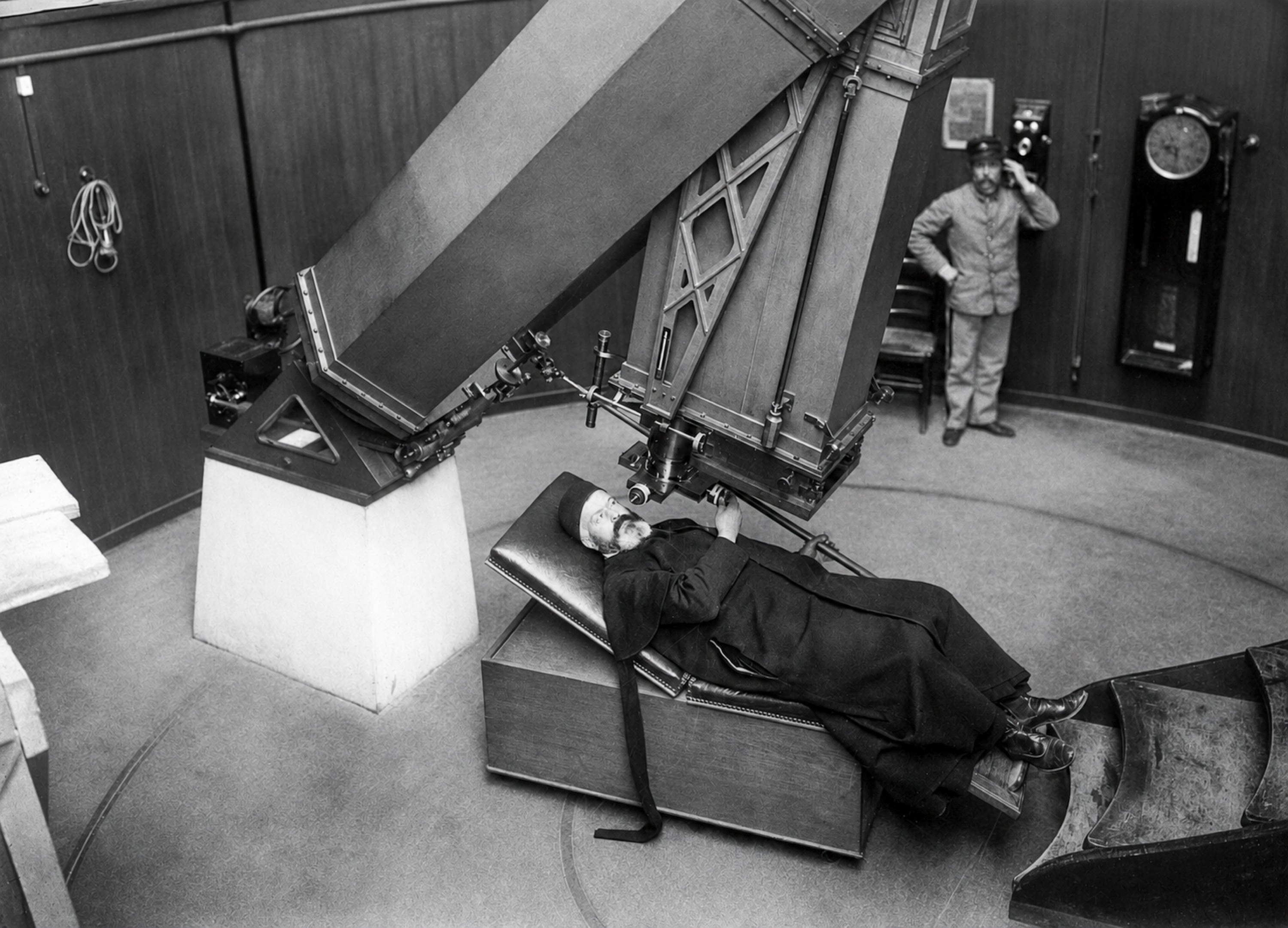 Father Giuseppe Lais working at the Carte du Ciel telescope