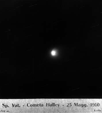 Halley’s Comet photographed at the Specola on 25 May 1910