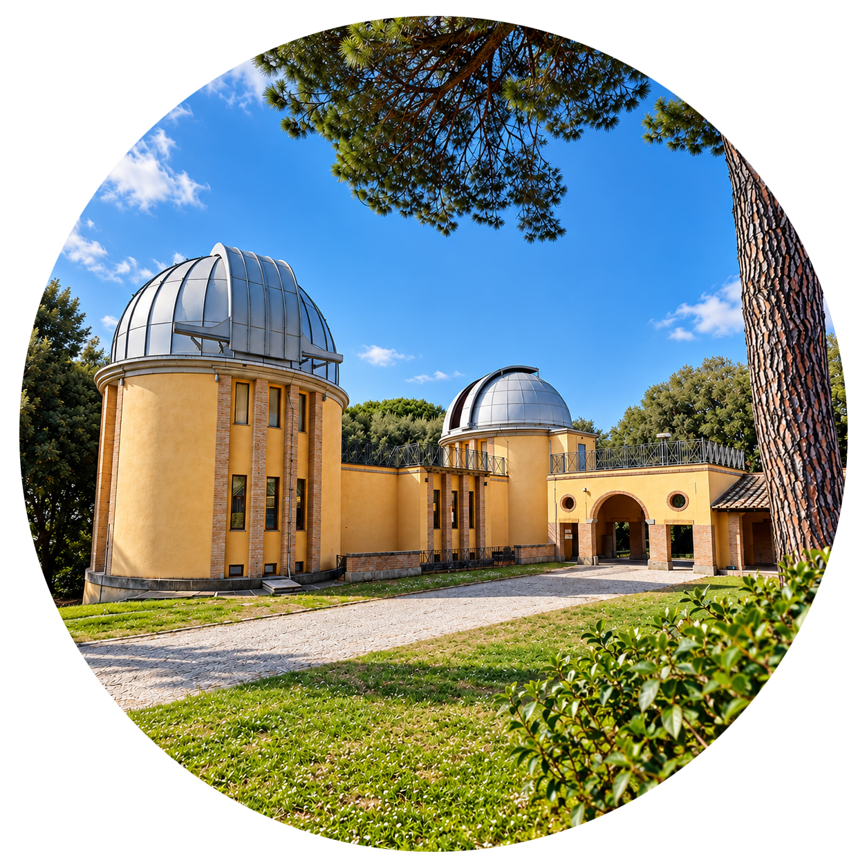Vatican Observatory domes in the Pontifical Villas